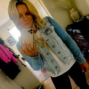 Kancan Distressed Jean Jacket